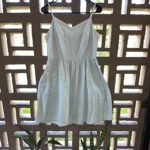 Light Denim Strappy Skater Dress